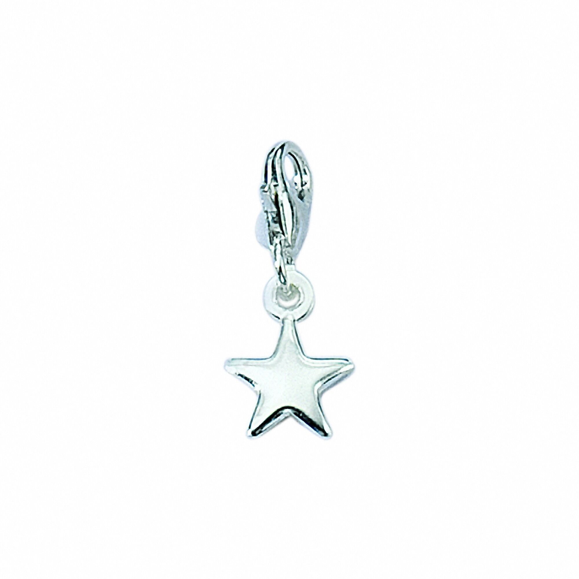 Charm Stern ADELIA´S "Charm Anhänger Stern 925 Silber", silber, Charms, Mädchen, Silber 925 (Sterlingsilber), Silberanhänger Stern