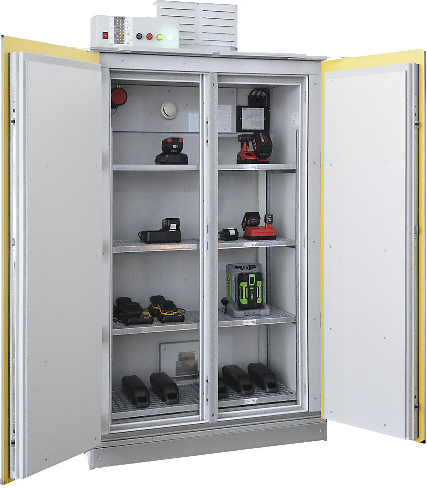 Akku-Sicherheits-Lagerschrank SiS Li-Ion 90 Safe Pro, mit Brandunterdrückungssystem, HxB 2250 x 1212 mm LaCont
