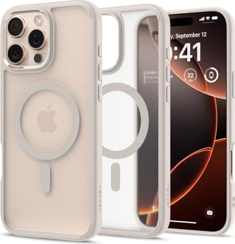 Spigen Ultra Hybrid MagSafe Frost Natural Titanium iPhone 16 Pro Max
