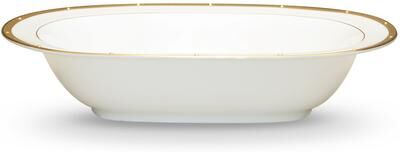 "Noritake Rochelle Gold Oval Vegetable Bowl, 10.50"", 24 oz."
