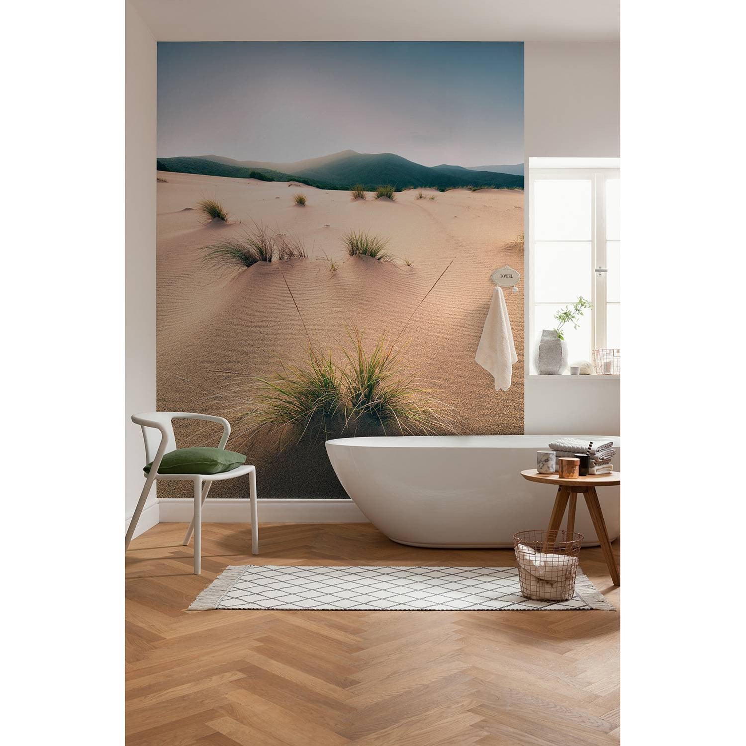home24 Fotobehang Vivid Dunes Abstract Landschap Multicolour 450 cm