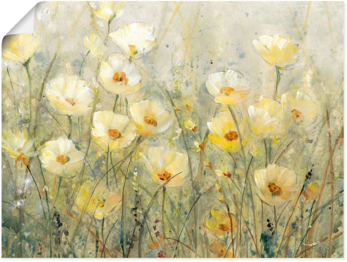 Artland Sommer in voller Blüte I Blumenwiese 1 Stk. tlg. als Alubild, Leinwandbild, Poster in verschied. Grössen