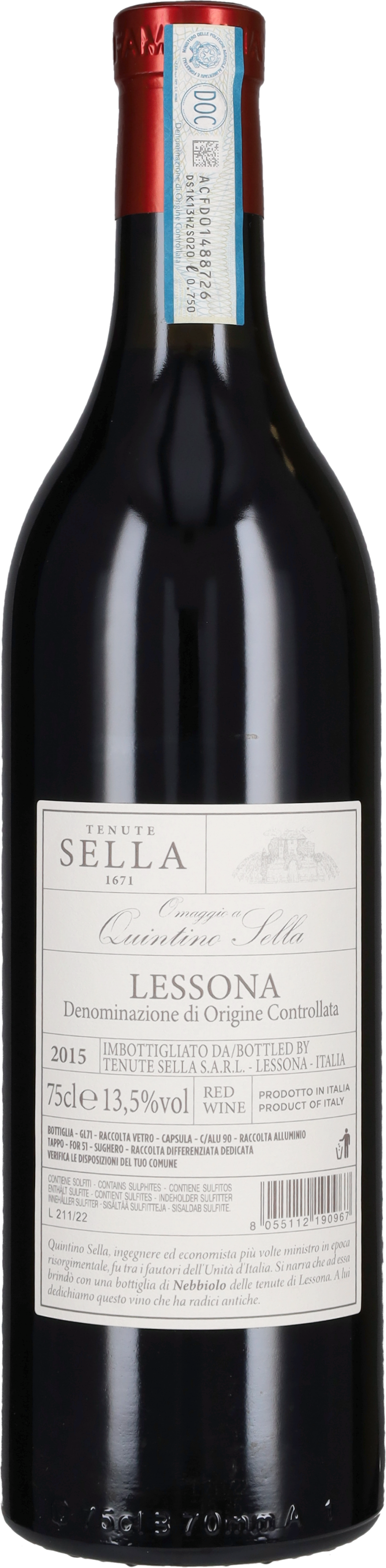 Lessona 'Omaggio a Quintino Sella' Tenute Sella 2015