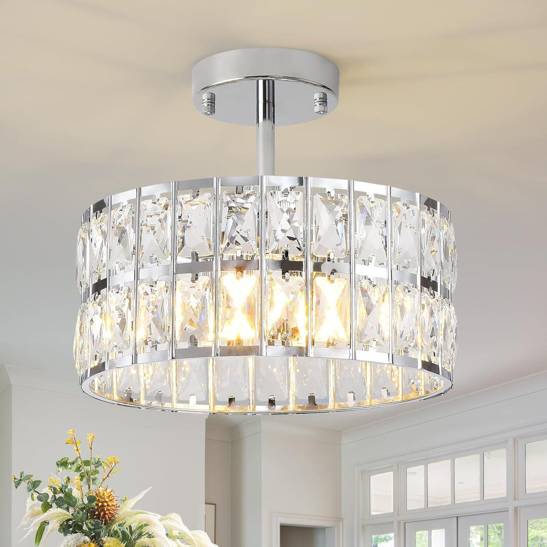 Fairmont Park 4 - Light Chandelier Silver 35cm H X 35cm W X 17cm D