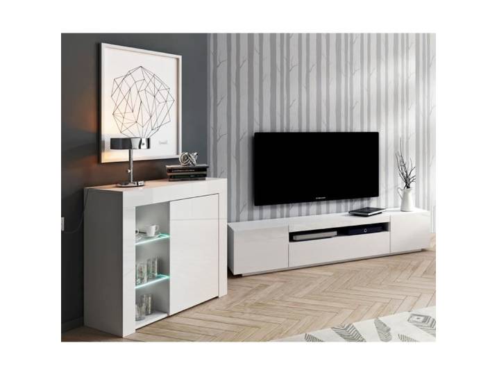 ENSEMBLE SALON KRIS BLANC 2 PIECES