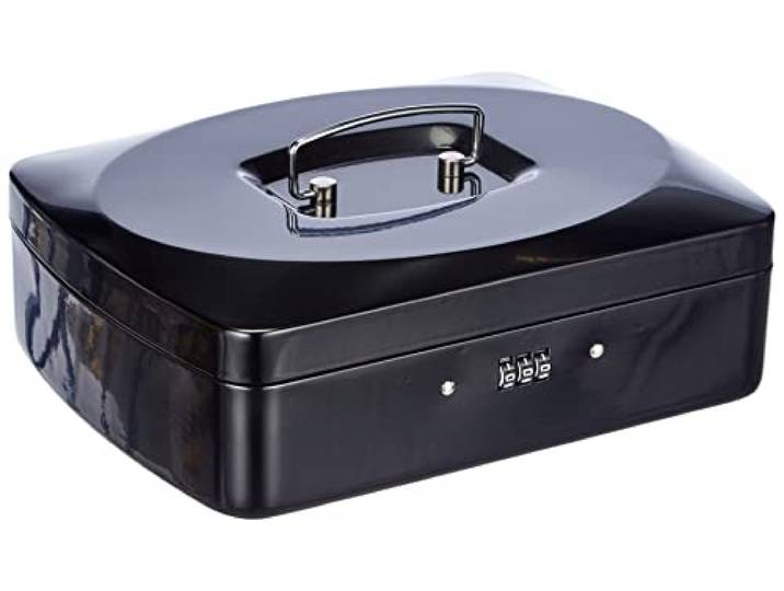 WEDO 146321Z geldcassette met cijferslot, 25 x 19 x 9 cm