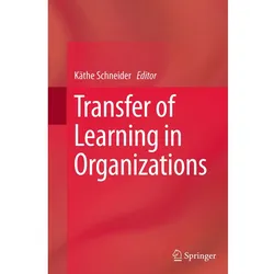 Transfer of Learning in Organizations, Fachbücher