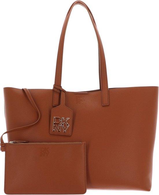 Dkny Milan Shopper Tasche, 38x12x30 cm, Leder, Cognac