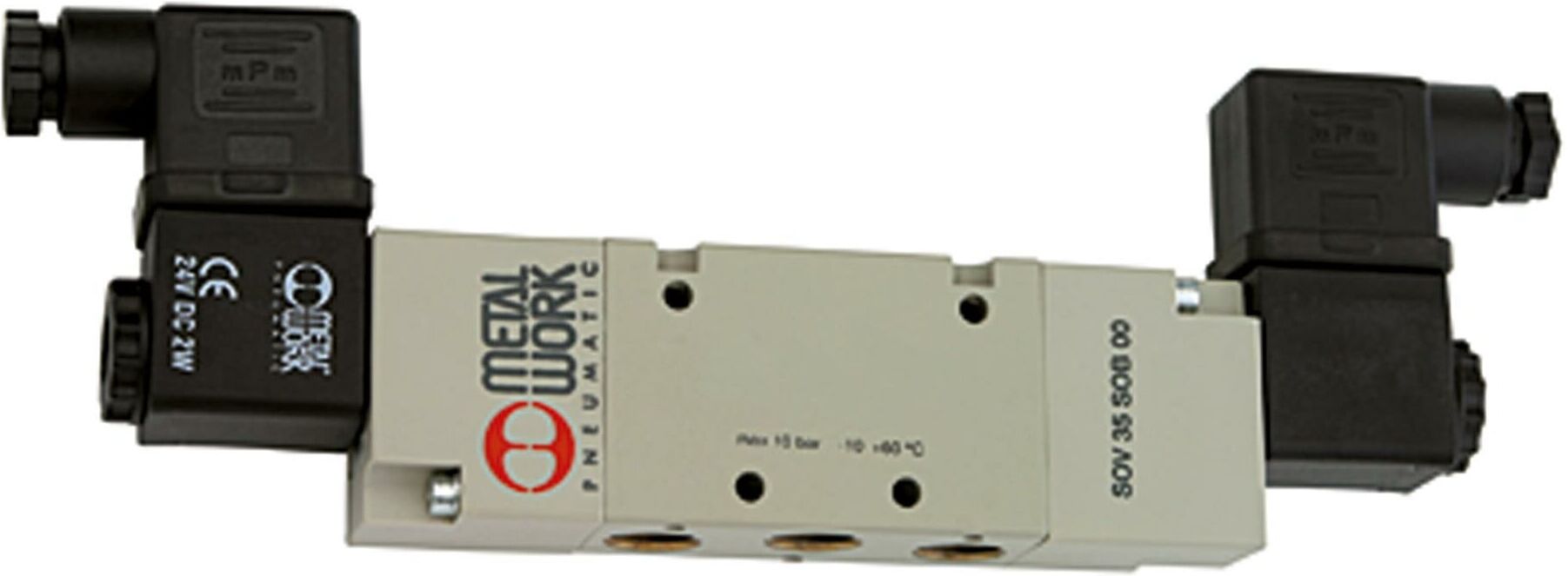 Riegler 5/2-Wegeventil, elektropneumat., bistabil, G 1/4, 12 V DC (517.52.14.B.12D)