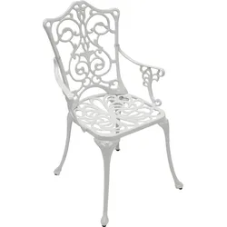 Sessel Jugendstil, Aluguss weiss