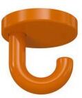 Hewi 477 Unterkopf-Haken 477.90.01524 50mm, orange