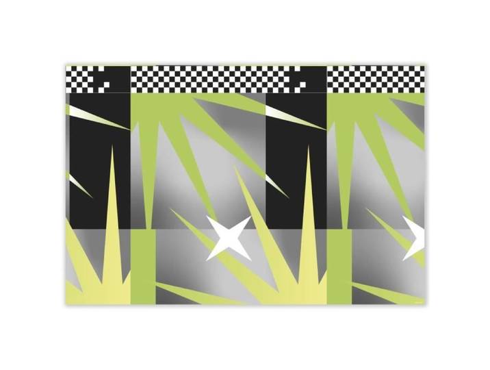 Mubusi Tapis Vinyle Fluore 200x300 cm Couleur Vert - Tapis Chambre en Vinyle - Deco Maison
