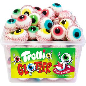 Trolli Schaumzucker Glotzer, mit Fruchtgummi & Füllung, gluten- & laktosefrei, in der Dose, 1128 g, 60 Stück