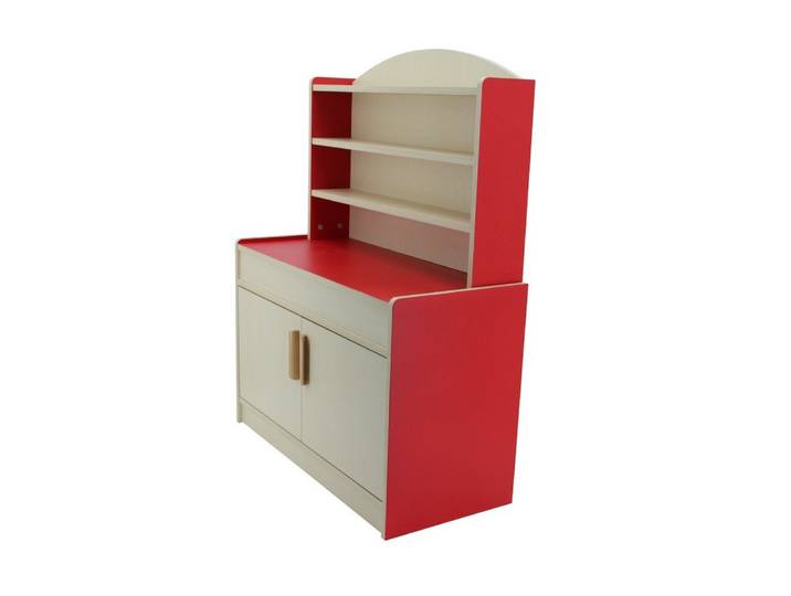 Sweety-Toys Kaufladen Sweety Toys 12411 Kinder Kaufladen Theke aus Holz Rot Kaufmannsladen