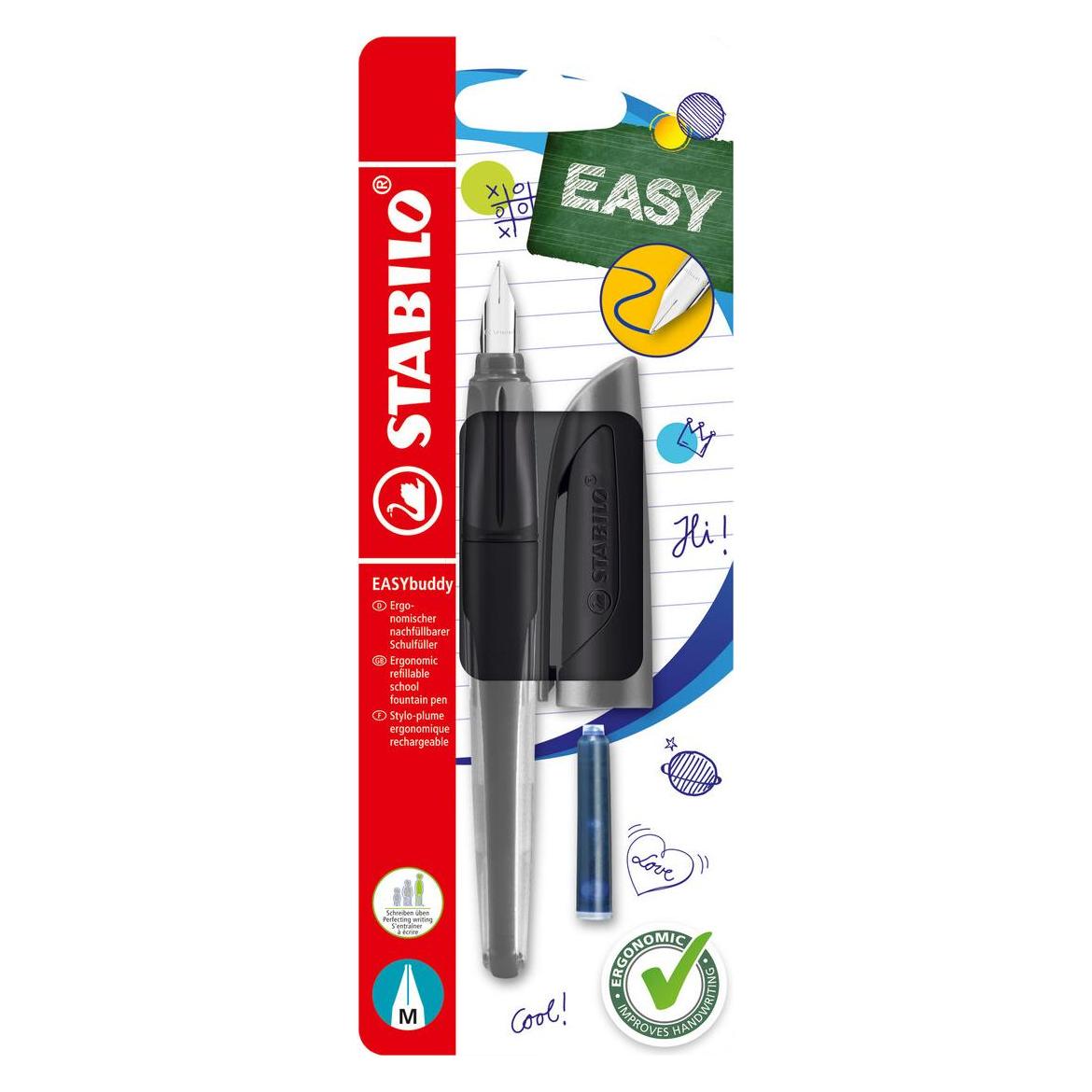 Stabilo Easybuddy Feder M schwarz/schwarz (1x) (B-60699-5)