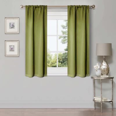 Superior Solid Rod Pocket Curtain Panels Set of 2 Light Filtering Window Drapes, Washable, Thermal & Noise‑Reducing