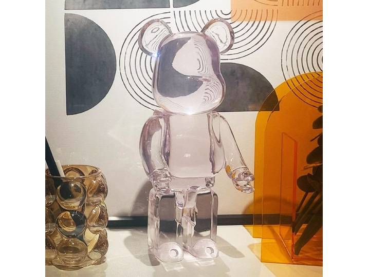 Statue d'Ours Violent Transparent en Résine, Sculpture Esthétique, Décorations de Luxe pour Salon, Accessoires de Bureau, 26cm