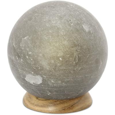 WAGNER LIFE DESIGN Salzkristall-Tischlampe "Planet", grau, 1 Stk., Leuchten, Handgefertigt aus Salzkristall - jeder Stein ein Unikat, ca.3 kg
