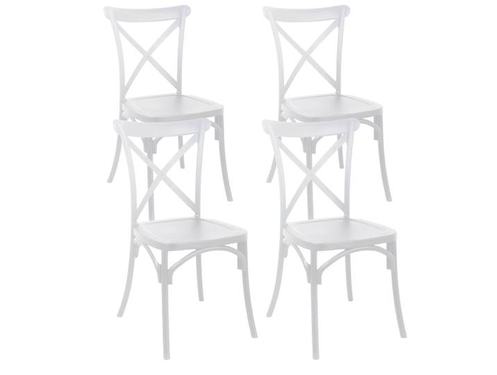 Oviala - Chaises de jardin en plastique - Lot de 4