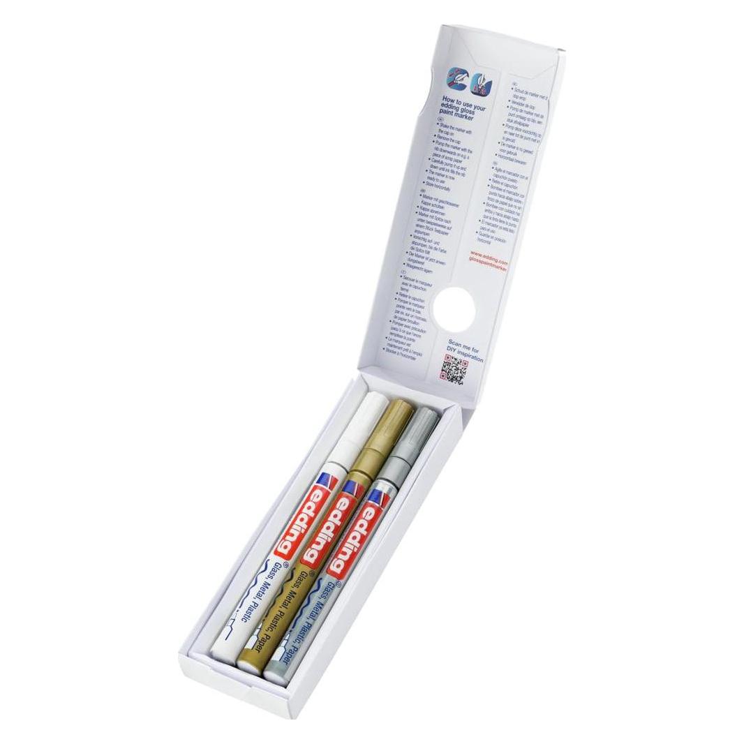 Edding 751 - Lackmarker (3x) (751-E3-met)