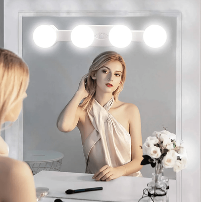 Inspire Essentials Cordless LED Makeup Mirror Light With Suction Cup And USB Rechargeable Design Cordless LED Makeup Mirror Light With Suction Cup And USB Rechargeable Design