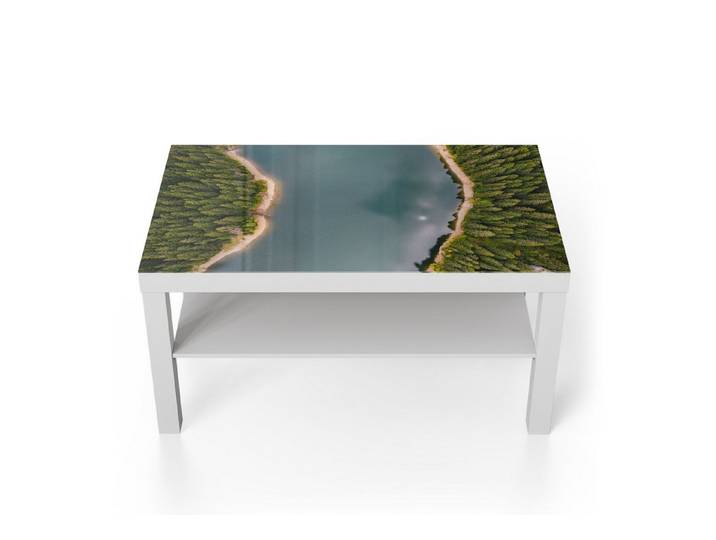 DEQORI Couchtisch 'Verstecktes Flussjuwel', Glas Beistelltisch Glastisch modern