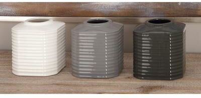 Studio 350 Ceramic Vase Set of 3 5 x 5