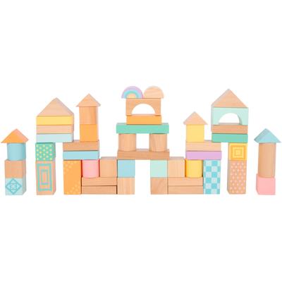 Spielbausteine SMALL FOOT "Holzbausteine Pastell", bunt, Spielbausteine, Kinder, Holz