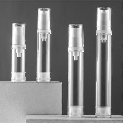 Inspired Living 5 Piece Airless Pump Bottle Set (5ml 10ml 15ml) Leak Resistant Refillable Travel Containers 10ml lotion Bottle