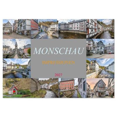 Monschau Impressionen (Wandkalender 2027 DIN A2 quer), CALVENDO Monatskalender