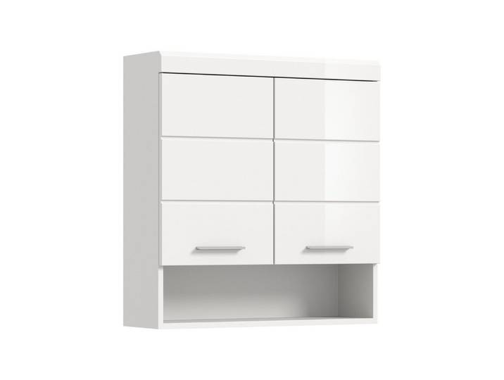 freiraum Hängeschrank Scout in Weiß/Weiß hochglanz - 74x79x24cm (BxHxT)