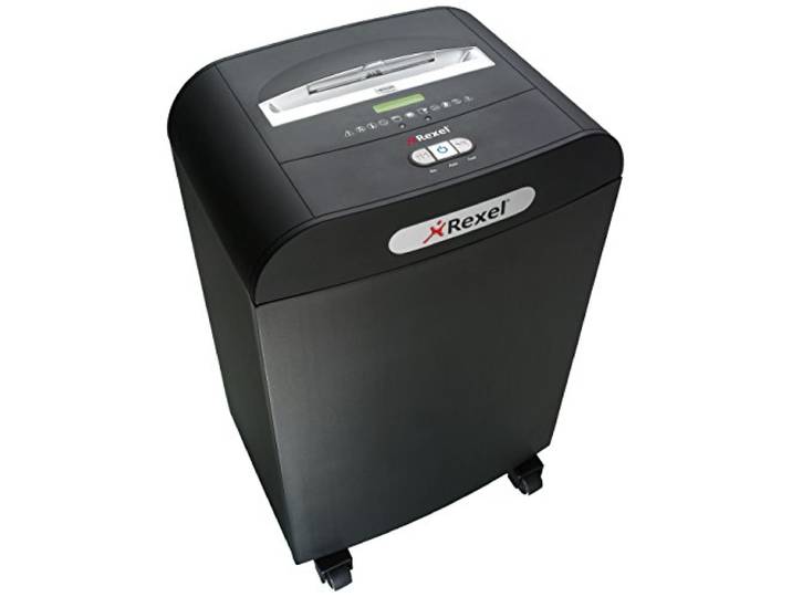 Rexel Mercury RDM1150 Aktenvernichter 2102425EU (für den Einsatz in bteilungen, Mikroschnitt, Manueller Einzug, 50L Abfallbehälter, 11 Blatt Kapazität) schwarz