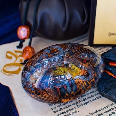 Dinosaurier-Ei heißes Lava-Drache-Ei-Harz-Hausgeschenk