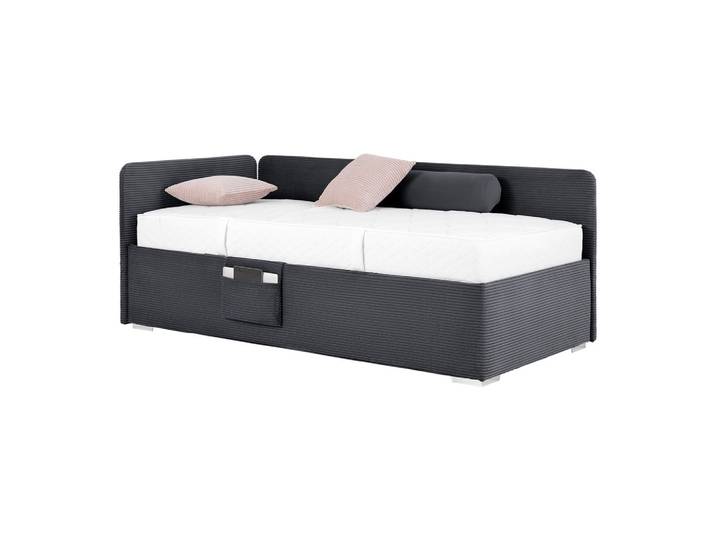 Bett 90/200 cm Graphitfarben