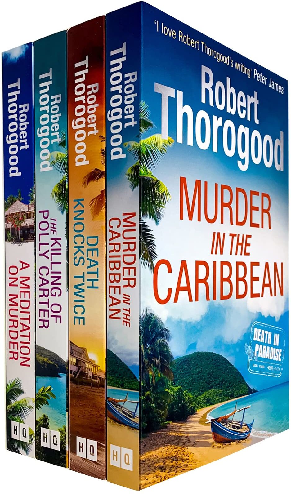 HQ Death in Paradise Mystery Series by Robert Thorogood - 4 Books Paperback Collection Set - Cosy Caribbean Crime Fiction