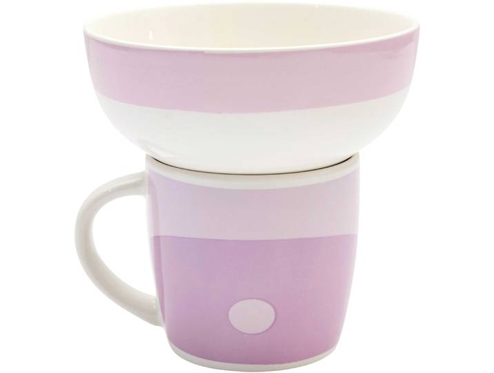 THE CONCEPT FACTORY Set aus Becher und Schüssel GROSMIMI 0cl keramik violett 1 Stück