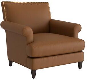 Juliana Leather Chair - Saddle Leather, Saddle Walnut - Ballard Designs