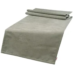 TISCHLÄUFER FarbTon Chenille-Haptik greig-taupe 140/40 cm