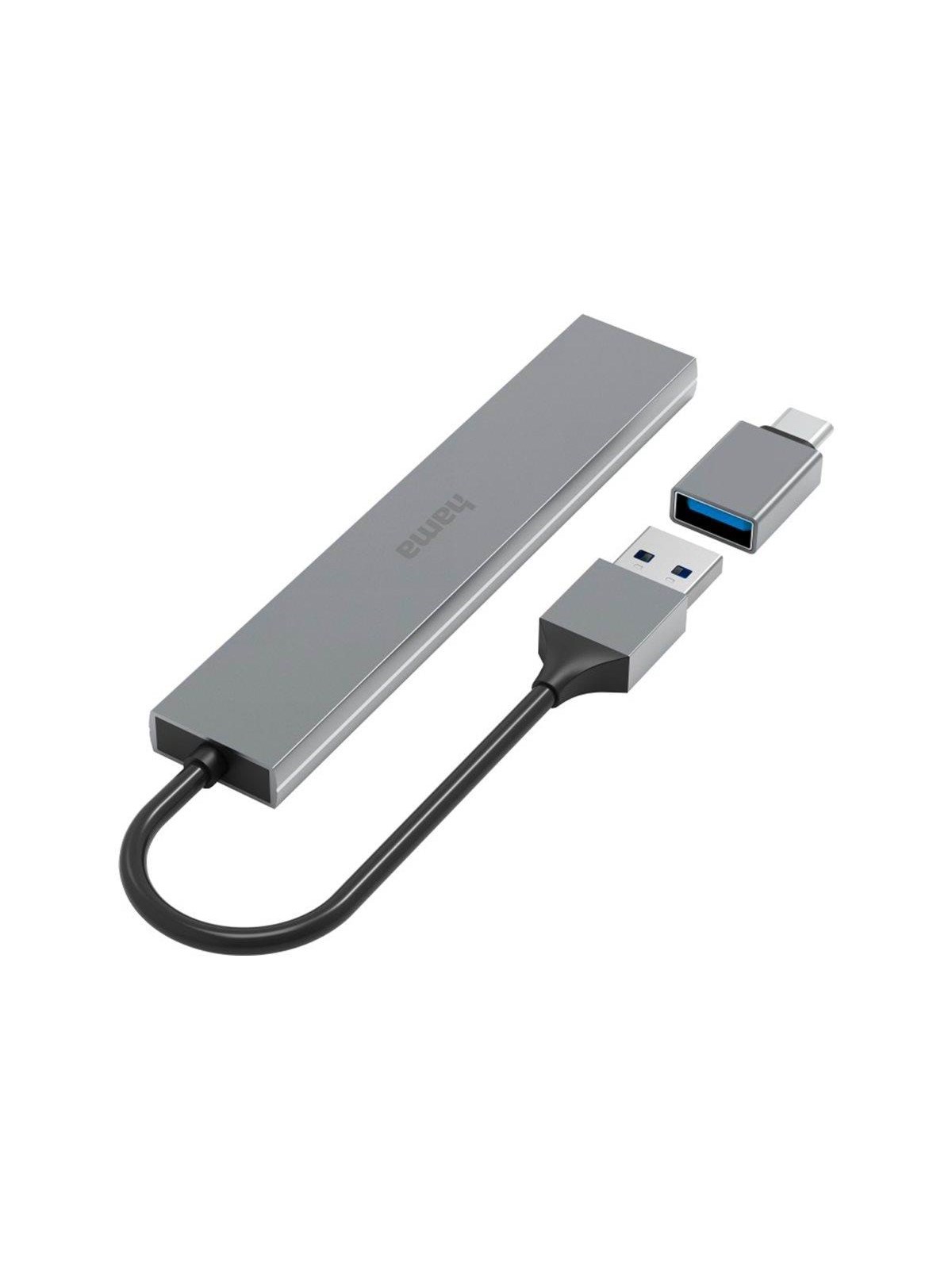 Hama 00200141 interface hub USB-Hubs - USB 3.1 - 4 - Grau