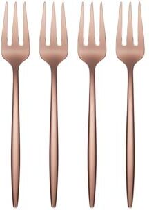 Cambridge Gaze Champagne Satin 4-Piece Cocktail Fork Set