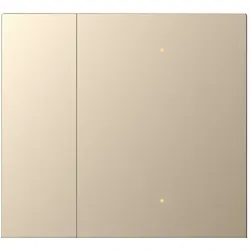 WALTZ Wippenset für Tastsensor+ Aluminium Champ 1-fach bei Gravur nur LED durchscheinend