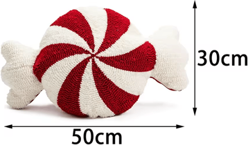 Uplift Curations JollyJoy Plush Christmas Cartoon Pillow Red Holiday Cushion For Sofa & Living Room Decor candy