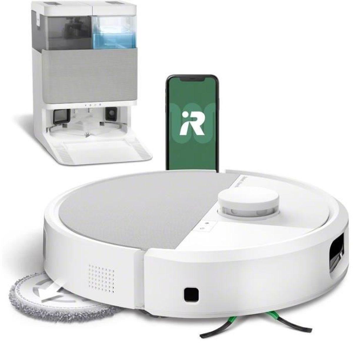iRobot Roomba Plus 505 Combo Robot + AutoWash Dock, Beutellos, Weiß, Rund, Staubbeutel, 3 Rad/Räder, Ladend, Purification