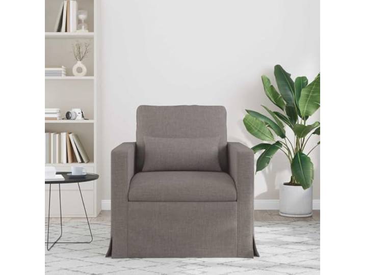 KTHLBRH Sofa Taupe 78 x 78 x 80 cm Stoff Robuster Metallrahmen, Schaumstoff und Faser, Armlehnen aus Holz, modular für Wohnzimmer