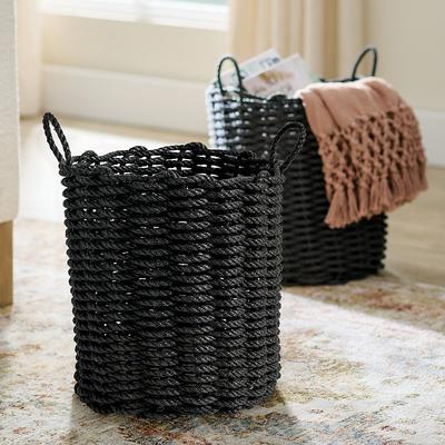 Rope Baskets - Black - Grandin Road