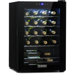 Shiraz 20 Uno Weinkühlschrank 53l 20Fl Touch-Bedienfeld 5-18°C Schwarz 20 Flaschen 1 Kühlzone