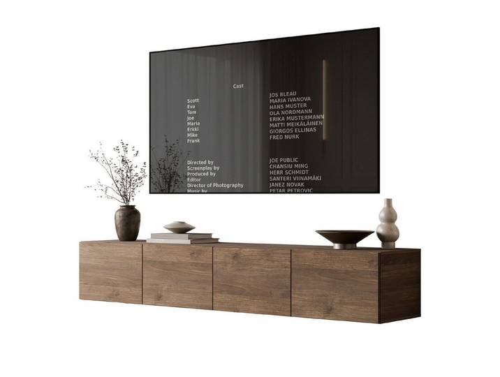 Lookway TV-Schrank COLGANTE Nussbaum 200 cm hängend (2x TV- Schrank) 200x40x36 cm
