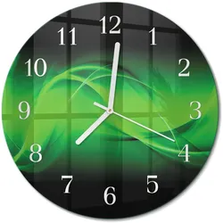 WANDUHR aus Glas Ø30 cm - Abstraktion