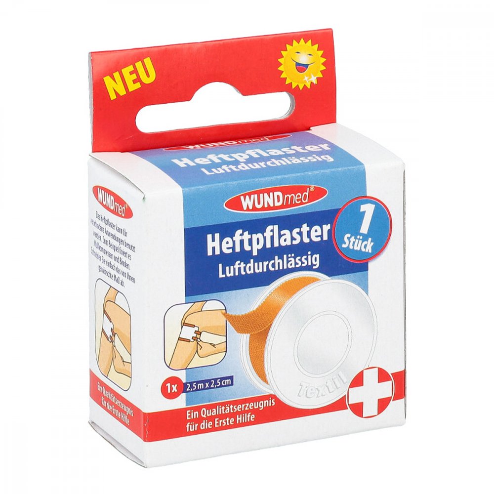 Axisis GmbH Heftpflaster Textil 2,5 cmx2,5 m 09735051