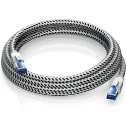Primewire 10x CAT 8 Netzwerkkabel 40 Gbits - Baumwollmantel - LAN Kabel Patchkabel RJ45 - S/FTP PIMF Schirmung (PiMF, S/FTP, CAT8.1, 1 m), Netzwerkkabel